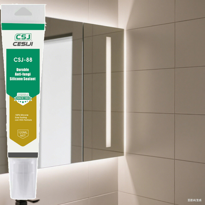 Mastic silicone neutre antifongique résistant à -30℃ à 250℃ UV, eau, pour zones humides