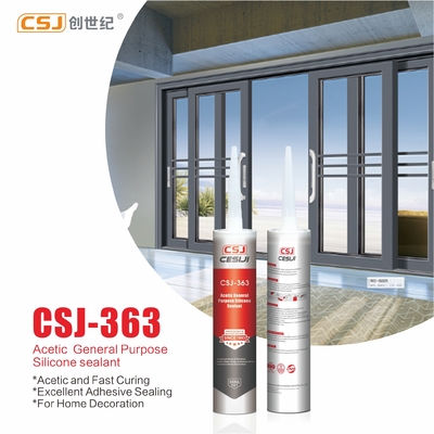 Guter Preis Allgemeiner Zweck Essigsilikondichtungsmittel mit schneller Härtung für die Glashaftung Online