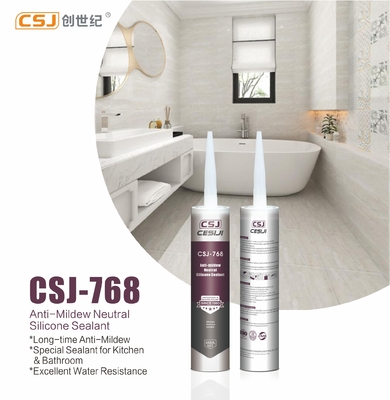 Neutral Cure Sealant de silicone resistente a mofo para aplicações sanitárias